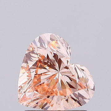 Heart 1.27ct Fancy Intense Pinkish Orange VVS2 Lab Grown Diamond