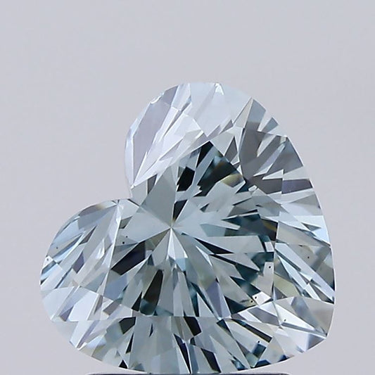Heart 2.08ct Fancy Intense Green Blue VS2 Lab Grown Diamond