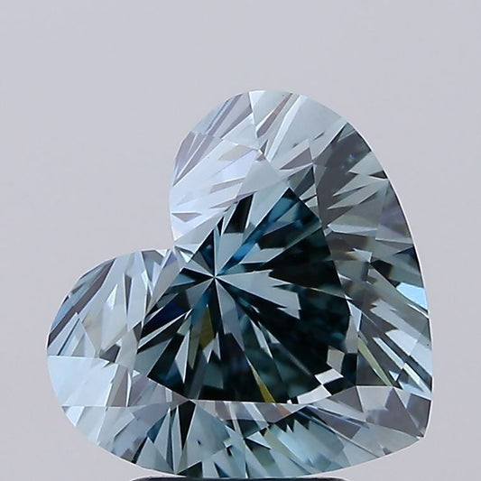 Heart 3.29ct Fancy Intense  Blue VVS2 Lab Grown Diamond