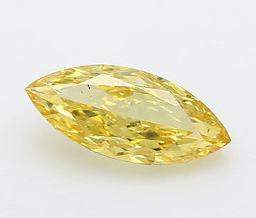 Latest 1.18 CT VS2 Clarity Marquise Shape Fancy Vivid Yellow Color Lab grown Diamond For Anniversary Ring