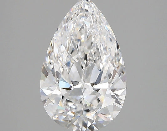 Latest 2.07 CT Pear Shape D Color VVS2 Clarity Lab Grown Diamond For Still Flame