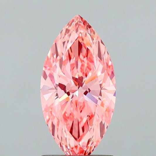 Luxury 1.09 CT Marquise Shape Fancy Vivid Pink Color VS1 Clarity Lab grown Diamond For Engagement Ring