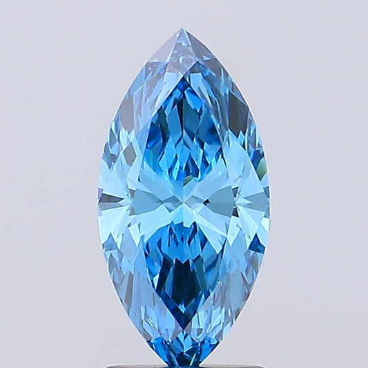 Marquise 1.45ct Fancy Vivid  Blue VVS2 lab Grown Diamond
