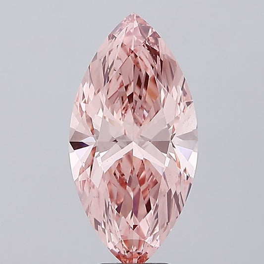 Marquise 5.29ct Fancy Intense Brownish Pink VS2 Lab Grown Diamond