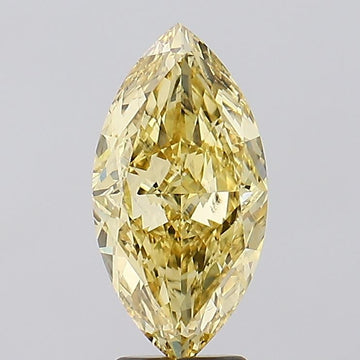 Minimalist 4.00 CT Marquise Shape Fancy Vivid Yellow Color VS2 Clarity Moissanite Diamond For Birthday Ring