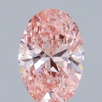 Oval 0.84ct Fancy Vivid  Pink VVS2 Lab Grown Diamond