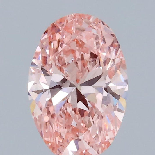 Oval 0.84ct Fancy Vivid  Pink VVS2 Lab Grown Diamond