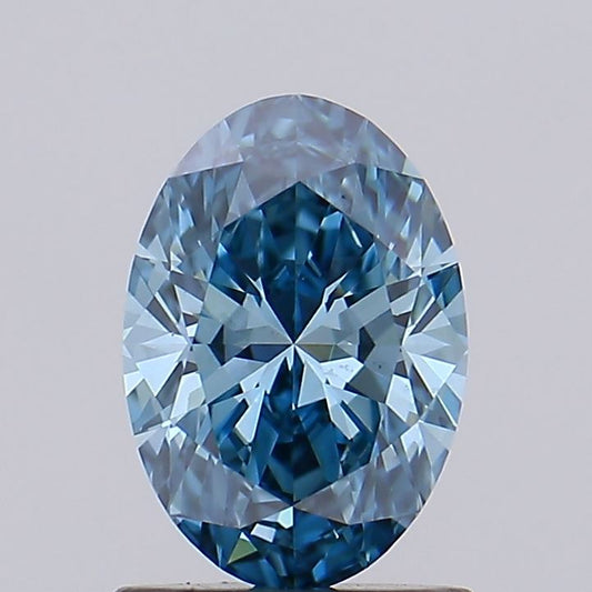 Oval 0.98ct Fancy Vivid  Blue VS1 Lab Grown Diamond