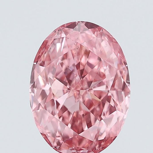 Oval 1.02ct Fancy Vivid  Pink VS2 Lab Grown Diamond