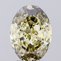 Oval 3.13ct Fancy Grayish Yellow VS2 Lab Grown Diamond