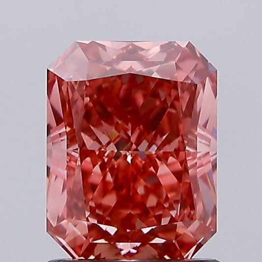 Premium 1.40 CT Radiant Shape Fancy Vivid Pink Color VVS2 Clarity Lab grown Diamond For Cocktail Ring