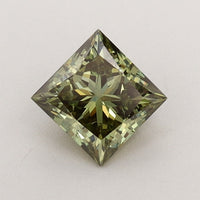 Princess 0.64ct Fancy Vivid  Green VS1 Lab Grown Diamond