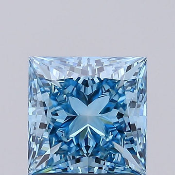 Princess 1.50ct Fancy Vivid  Blue VS1 Lab Grown Diamond
