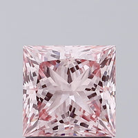 Princess 1.52ct Fancy Vivid  Pink VS2 Lab Grown Diamond