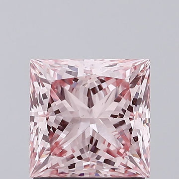 Princess 1.52ct Fancy Vivid  Pink VS2 Lab Grown Diamond