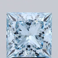 Princess 2.91ct Fancy Intense  Blue VS1 Lab Grown Diamond