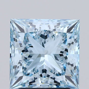 Princess 2.91ct Fancy Intense  Blue VS1 Lab Grown Diamond