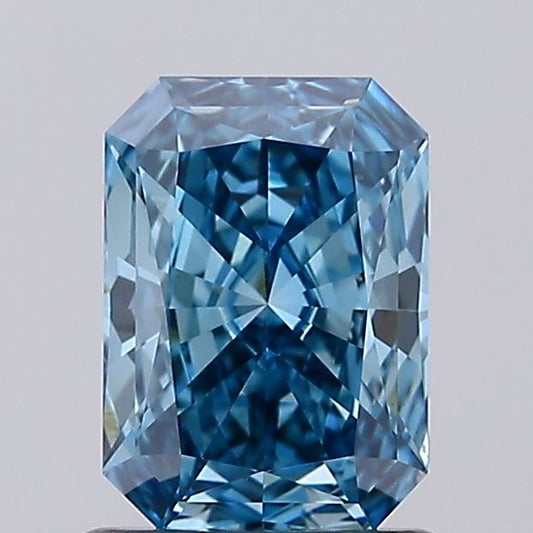 Radiant 1.00ct Fancy Vivid  Blue VS1 Lab Grown Diamond