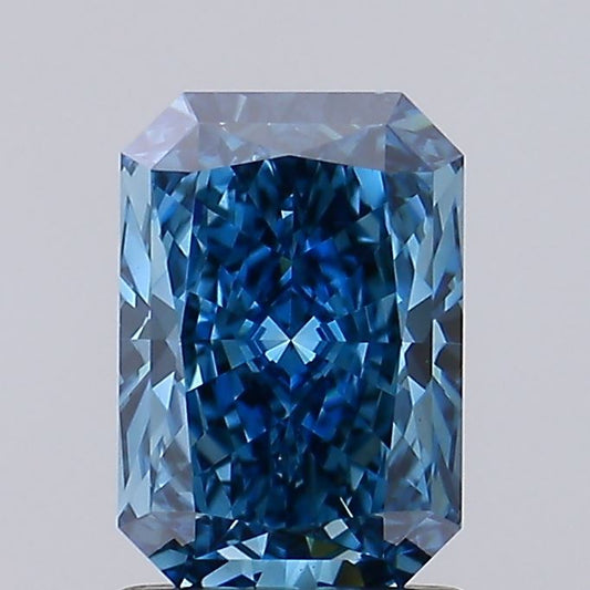 Radiant 1.44ct Fancy Vivid  Blue VS1 Lab Grown Diamond