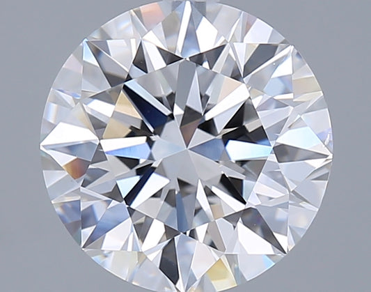 Shiny 3.00 CT Round Shape D Color VS2 Clarity Lab Grown Diamond For Wedding Special Ring