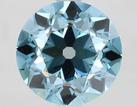 Stylish Fancy Vivid Blue Color VVS2 Clarity 2.74 CT Antique Shape Moissanite Diamond For Engagement Ring