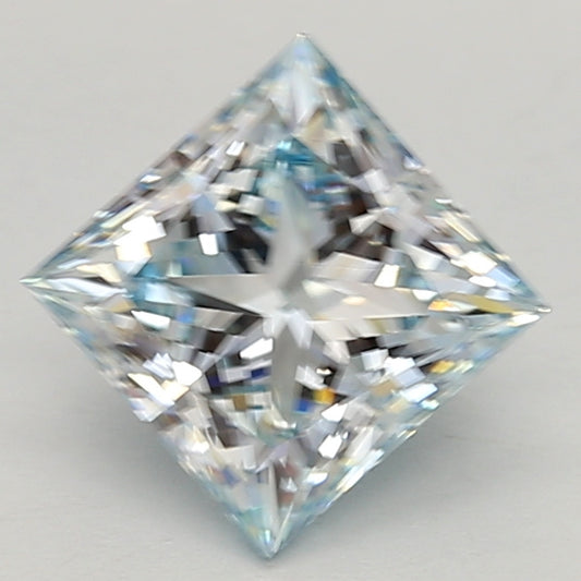 Sustainable 1.50 CT Princess Shape Fancy Intense Blue Color VVS1 Clarity Lab Grown Diamond For Kind Storm