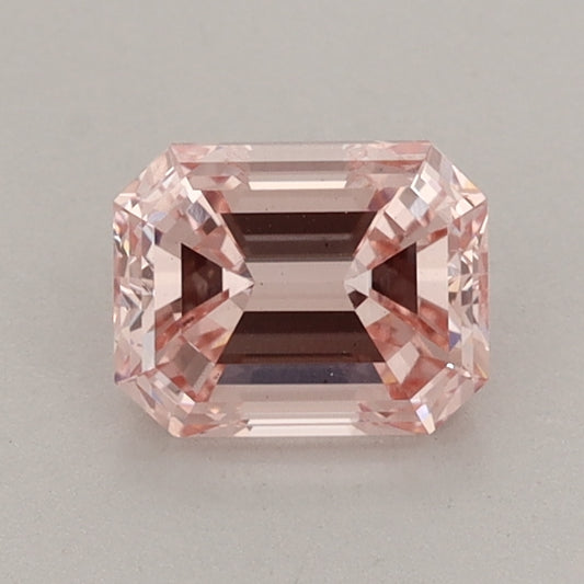 Sustainable Of 0.94 CT Emerald Shape Fancy Intense Pink Color VS2 Clarity Lab Grown Diamond For One Tomorrow