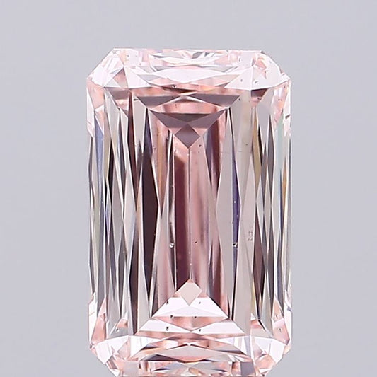 Trendy Of 4.14 CT Emerald Shape Fancy Intense Pink Color VS2 Clarity Lab Grown Diamond For After Light