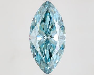 Ultimate 4.02 CT Marquise Shape Fancy Vivid Blue Color VS1 Clarity Moissanite Diamond For Custom Ring