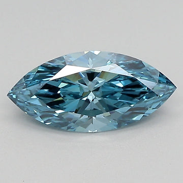 Unique Of 0.91 CT Marquise Shape Fancy Vivid Blue Color VS1 Clarity Lab Grown Diamond For Cocktail Ring