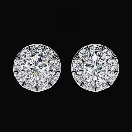 0.12 CT Modern Lab Grown Round Cut Diamond Earring Designs Wear Innovation For Every Look