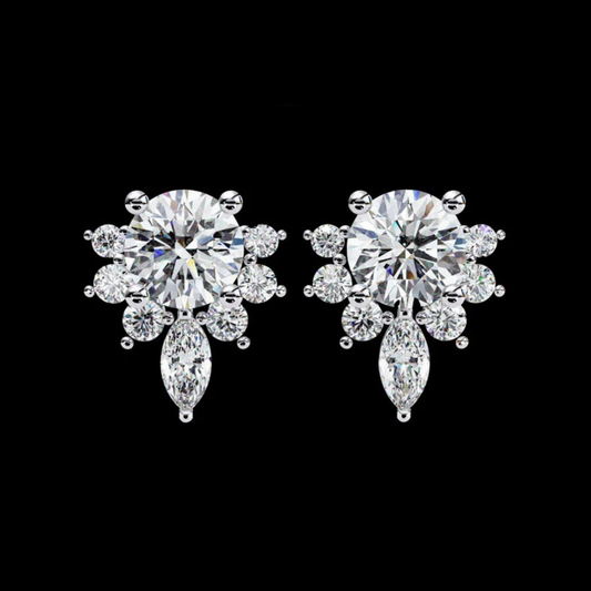 0.68 TCW Sustainable Sparkle Top Luxury Moissanite Marquise Cut Diamond Earring For Soft Corner