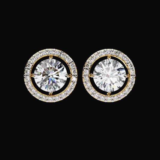 0.81 CT Exclusive Designer Lab Grown Round Cut Diamond Earring Limited Edition For Look