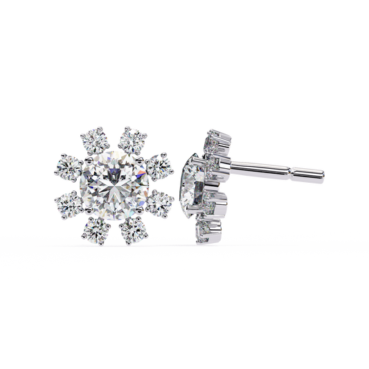 Round Brilliant Cut Earrings - view 4
