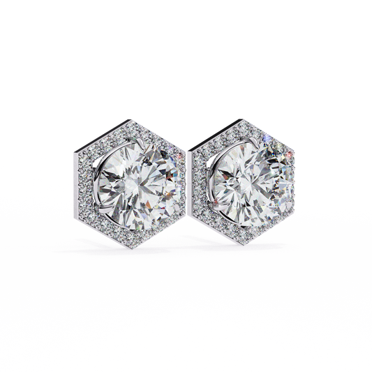 Ethical Luxury Best Round Cut Earring for Conscious Girl - view 4