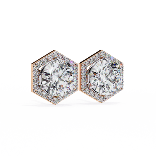 Ethical Luxury Best Round Cut Earring for Conscious Girl - view 3