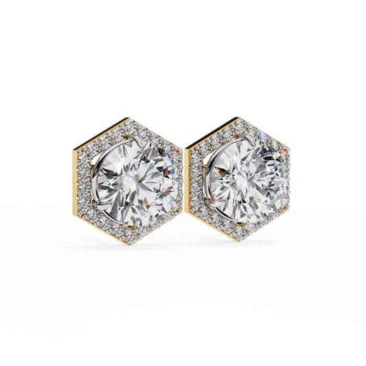 Ethical Luxury Best Round Cut Earring for Conscious Girl - view 2