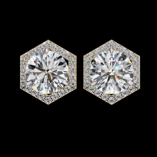 2.10 TCW Ethical Luxury Best Moissanite Round Cut Diamond Earring for Conscious Girl