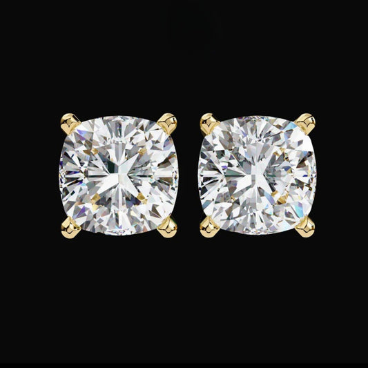 2.33 TCW Real Sparkle Lab Grown Cushion Diamond Cut Earring Responsible Sourcing For Her