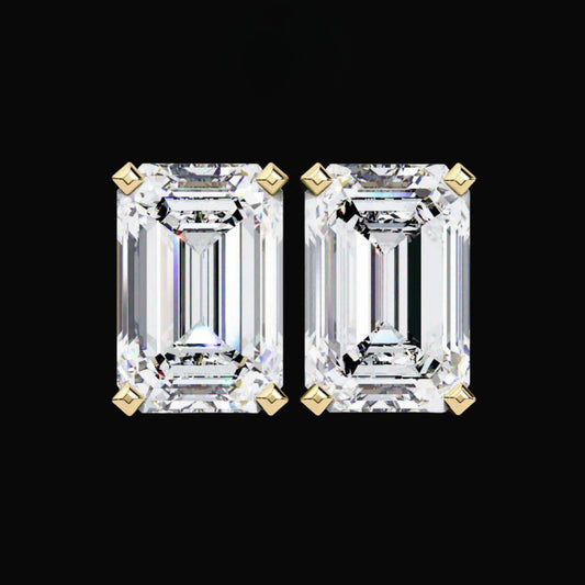 2.39 TCW Stunning Lab Diamond Emerald Cut Earrings Crafted with Care Designed to Dazzle For Her