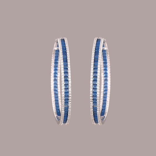 Luxury Rainbow Natural Sapphire Diamond Drop Earrings By Ivevar Fine Jewelry