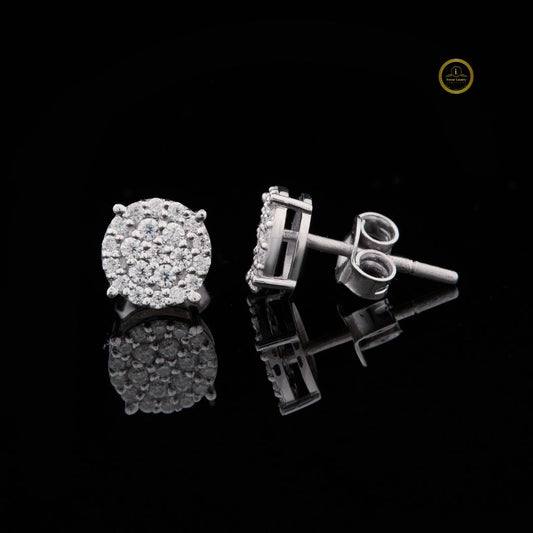 Pass Diamond Tester VVS Fully Moissanite Ear Stud 925 Sterling Silver Men Women Iced Out Moissanite Diamond Earrings By Ivevar