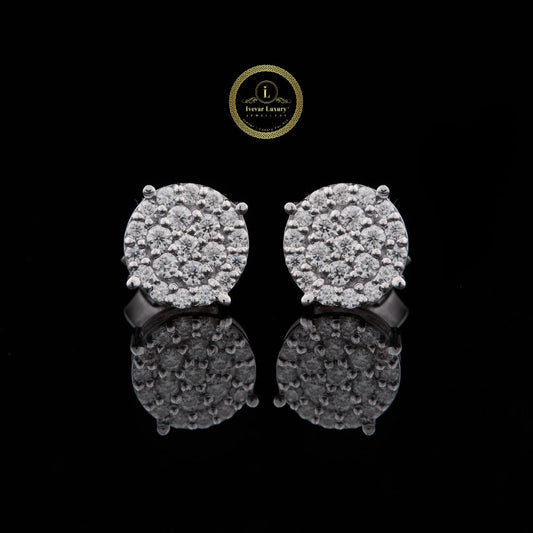 Pass Diamond Tester VVS Fully Moissanite Ear Stud 925 Sterling Silver Men Women Iced Out Moissanite Diamond Earrings By Ivevar