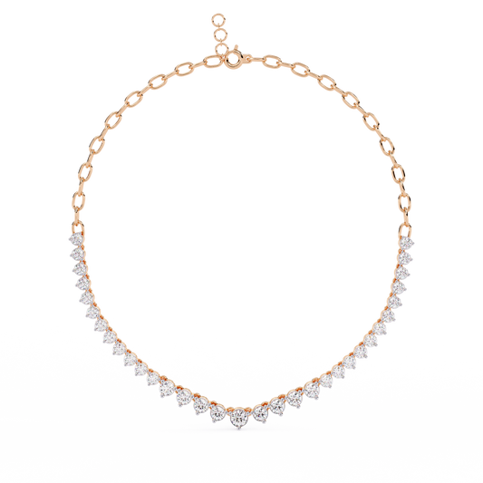Graduated Round V Necklace - view 3