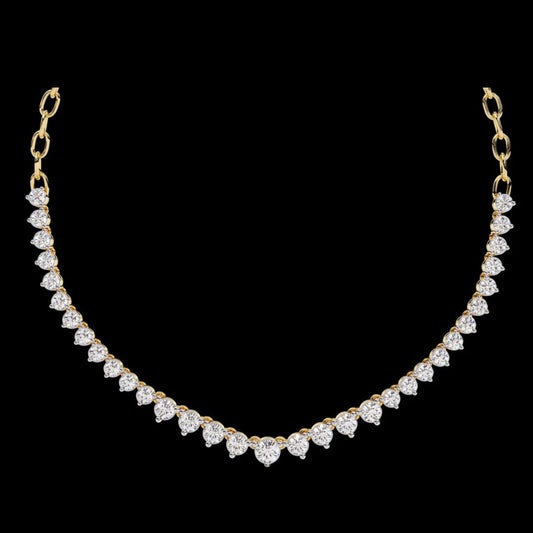 1.29 TCW Eternal Shine Round Cut Lab Grown Diamond Necklace Exquisite Chain For a Luxurious Modern Look