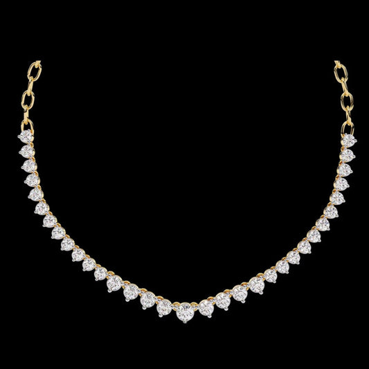 1.29 TCW Eternal Shine Round Cut Moissanite Diamond Necklace Exquisite Chain For a Luxurious Modern Look