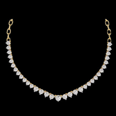 Graduated Round Lab Grown Diamond V Necklace