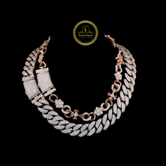 Luxury Custom Moissanite Diamond Cuban Chain for Men by Ivevar