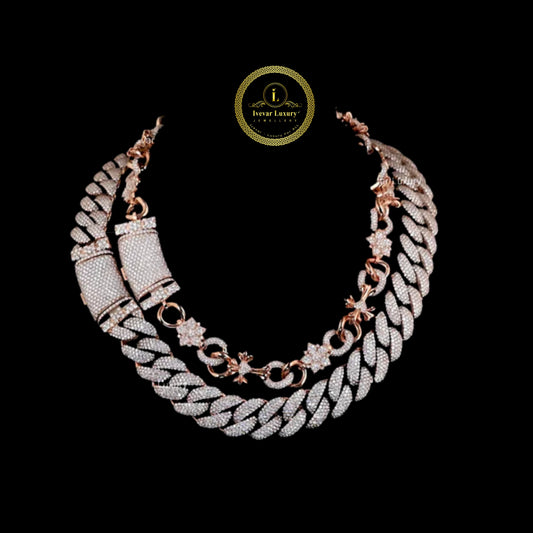 Luxury Custom Moissanite Diamond Cuban Chain for Men by Ivevar