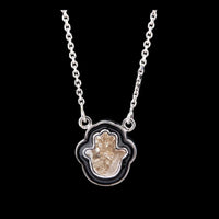 4.00 CTHandcrafted 14K Gold Necklace with Lab Grown Custom Diamond Hamsa Charm